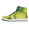 Softball Field And Ball Print High Top Leather Sneakers