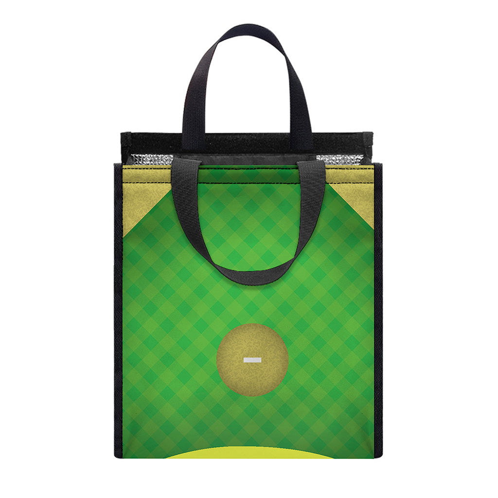 Softball Field And Ball Print Insulated Lunch Tote