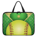 Softball Field And Ball Print Laptop Sleeve With Handle