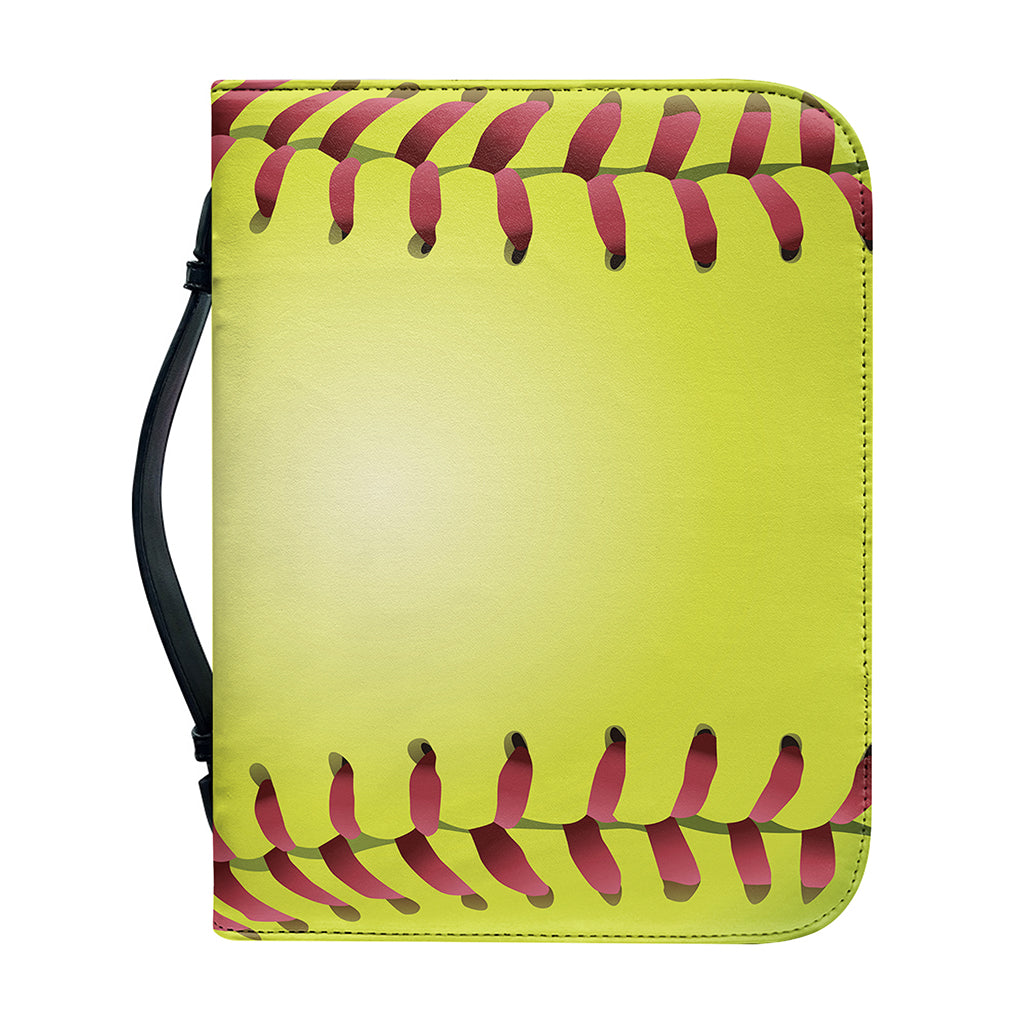 Softball Field And Ball Print Leather Bible Cover
