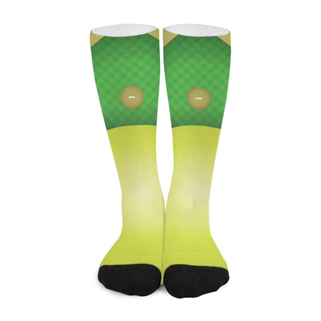 Softball Field And Ball Print Long Socks