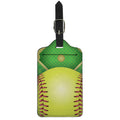 Softball Field And Ball Print Luggage Tag