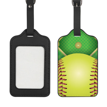Softball Field And Ball Print Luggage Tag