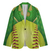 Softball Field And Ball Print Men's Blazer