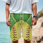 Softball Field And Ball Print Men's Cargo Shorts