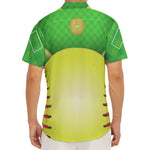 Softball Field And Ball Print Men's Deep V-Neck Shirt