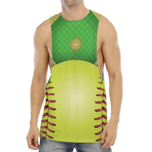 Softball Field And Ball Print Men's Muscle Tank Top