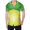 Softball Field And Ball Print Men's Shirt