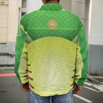 Softball Field And Ball Print Men's Shirt Jacket