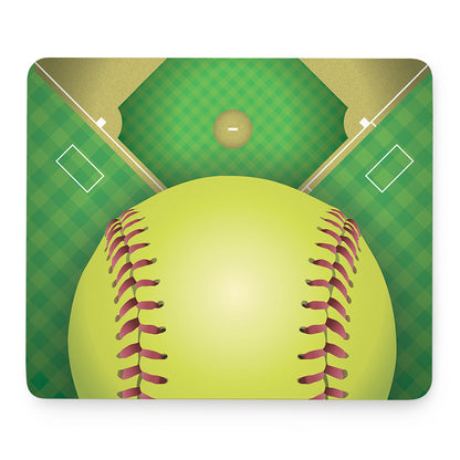 Softball Field And Ball Print Mouse Pad