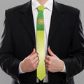 Softball Field And Ball Print Necktie