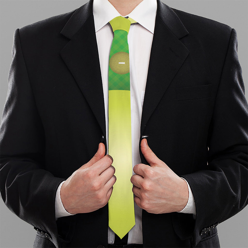 Softball Field And Ball Print Necktie