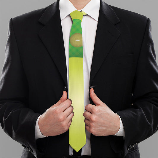 Softball Field And Ball Print Necktie