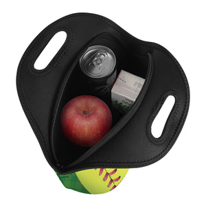 Softball Field And Ball Print Neoprene Lunch Bag