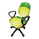 Softball Field And Ball Print Office Chair Cover