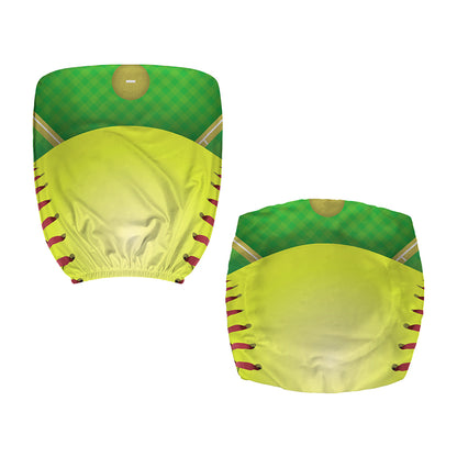 Softball Field And Ball Print Office Chair Cover