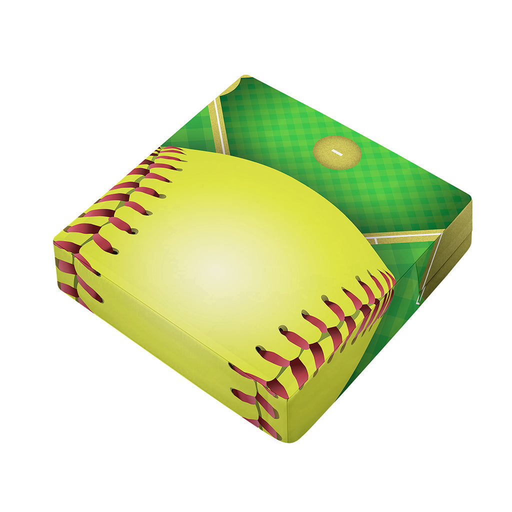 Softball Field And Ball Print Outdoor Seat Cushion Cover