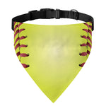 Softball Field And Ball Print Over The Collar Dog Bandana