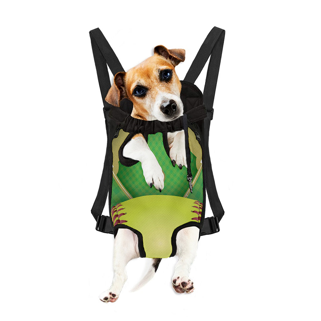 Softball Field And Ball Print Pet Carrier Backpack