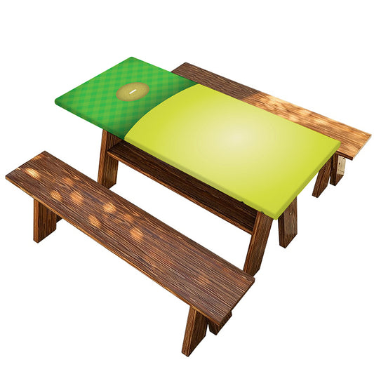 Softball Field And Ball Print Picnic Table Cover