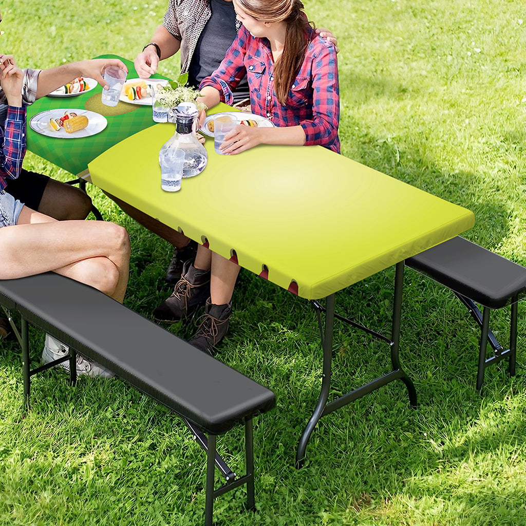 Softball Field And Ball Print Picnic Table Cover