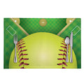 Softball Field And Ball Print Placemat