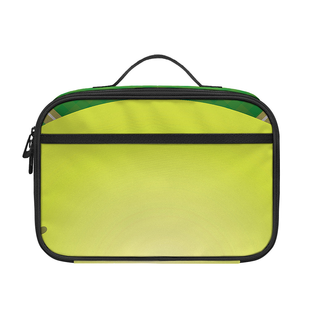 Softball Field And Ball Print Portable Lunch Bag