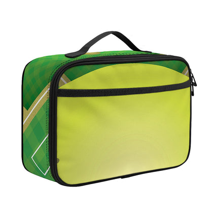 Softball Field And Ball Print Portable Lunch Bag