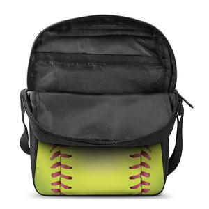 Softball Field And Ball Print Rectangular Crossbody Bag