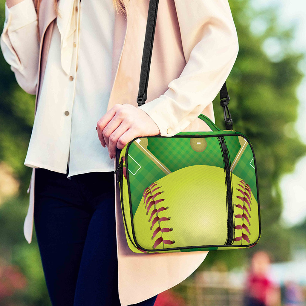 Softball Field And Ball Print Shoulder Strap Bible Bag
