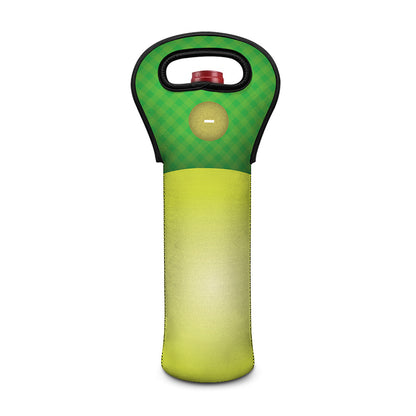 Softball Field And Ball Print Single Neoprene Wine Tote