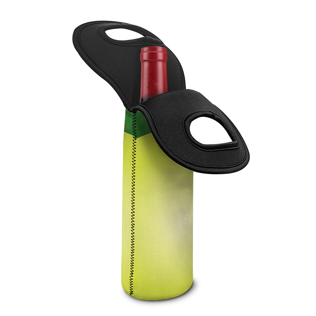 Softball Field And Ball Print Single Neoprene Wine Tote