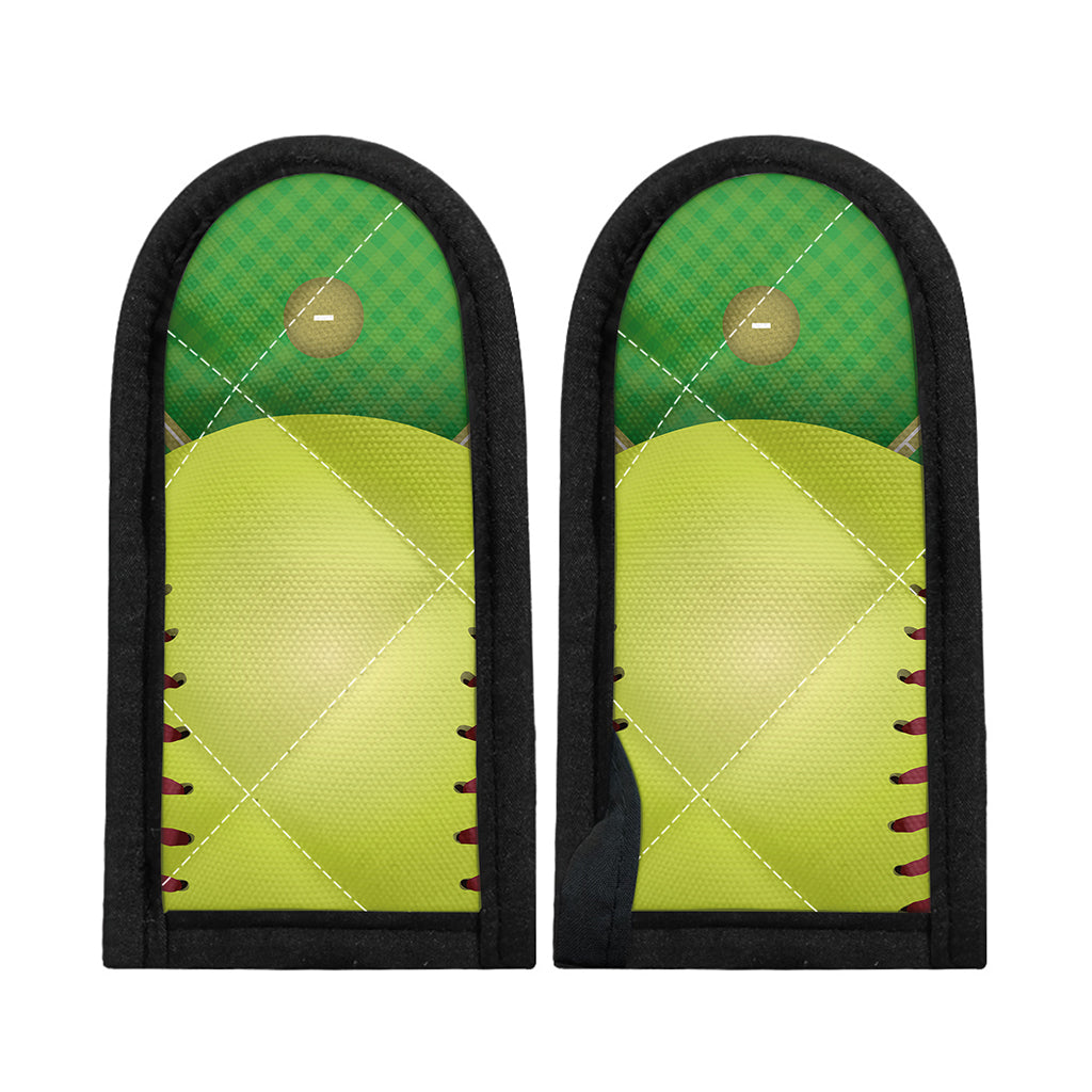 Softball Field And Ball Print Skillet Handle Cover