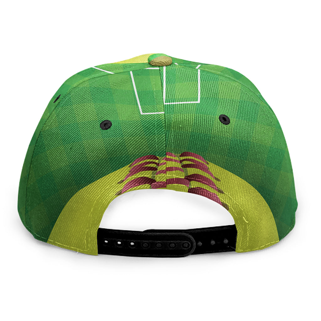 Softball Field And Ball Print Snapback Cap