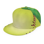 Softball Field And Ball Print Snapback Cap