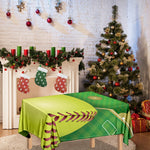 Softball Field And Ball Print Tablecloth