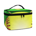 Softball Field And Ball Print Travel Makeup Bag