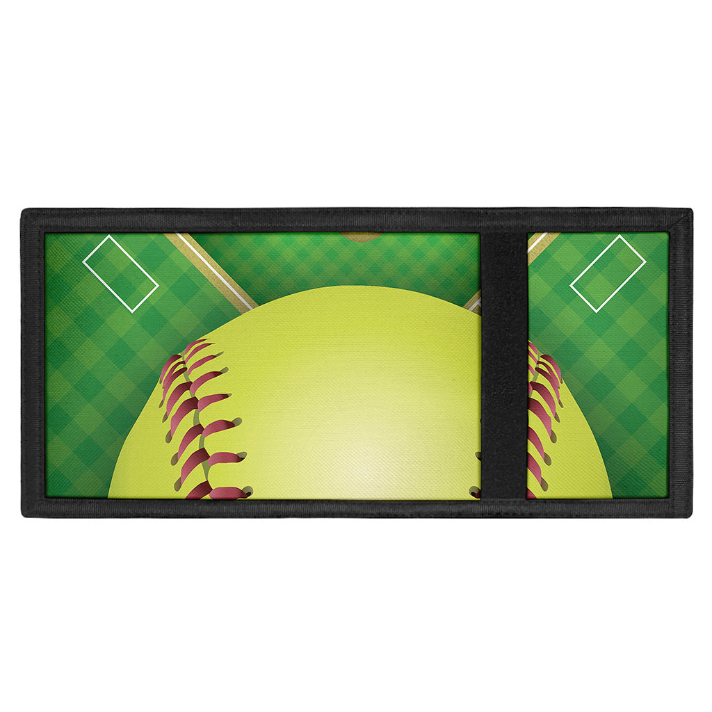 Softball Field And Ball Print Trifold Wallet
