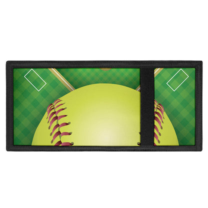 Softball Field And Ball Print Trifold Wallet
