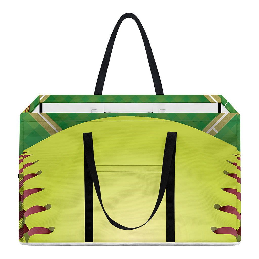 Softball Field And Ball Print Utility Tote Bag