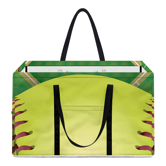 Softball Field And Ball Print Utility Tote Bag
