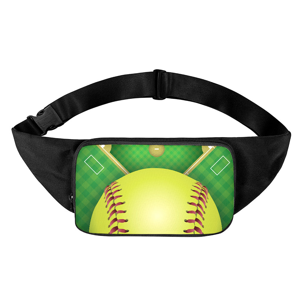 Softball Field And Ball Print Waist Bag