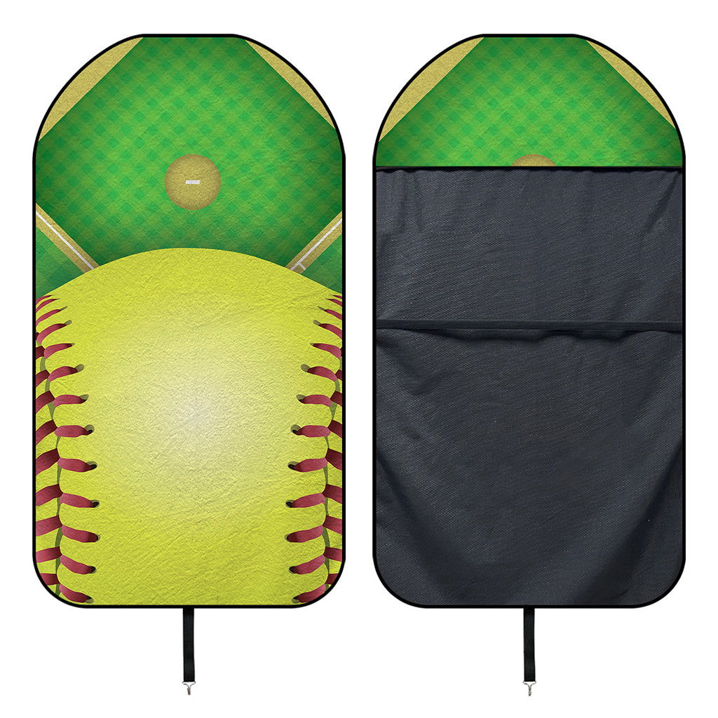 Softball Field And Ball Print Waterproof Car Seat Cover