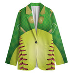 Softball Field And Ball Print Women's Blazer