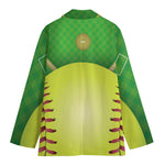 Softball Field And Ball Print Women's Blazer