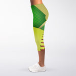 Softball Field And Ball Print Women's Capri Leggings