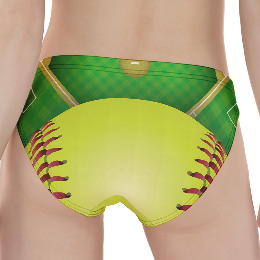 Softball Field And Ball Print Women's Panties