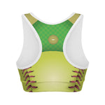 Softball Field And Ball Print Women's Sports Bra