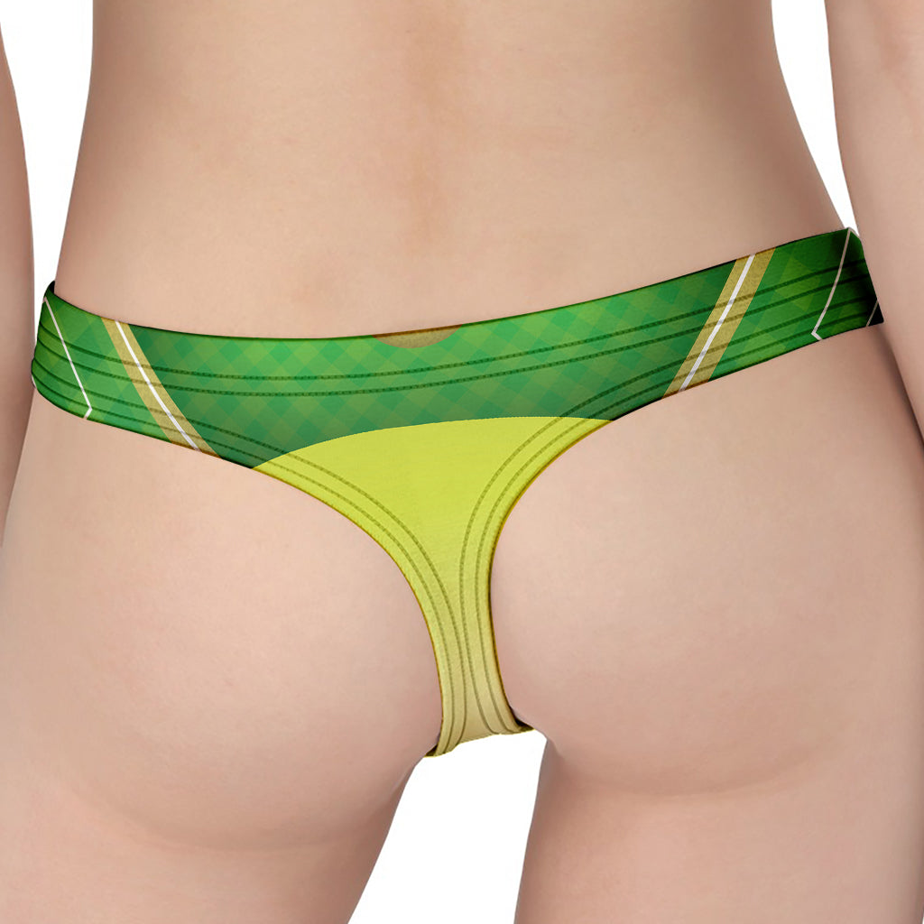 Softball Field And Ball Print Women's Thong