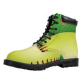 Softball Field And Ball Print Padded Collar Lace Up Boots